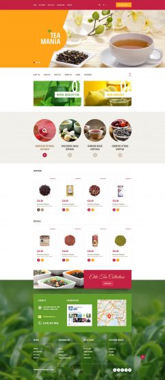 Tea Mania OpenCart Template