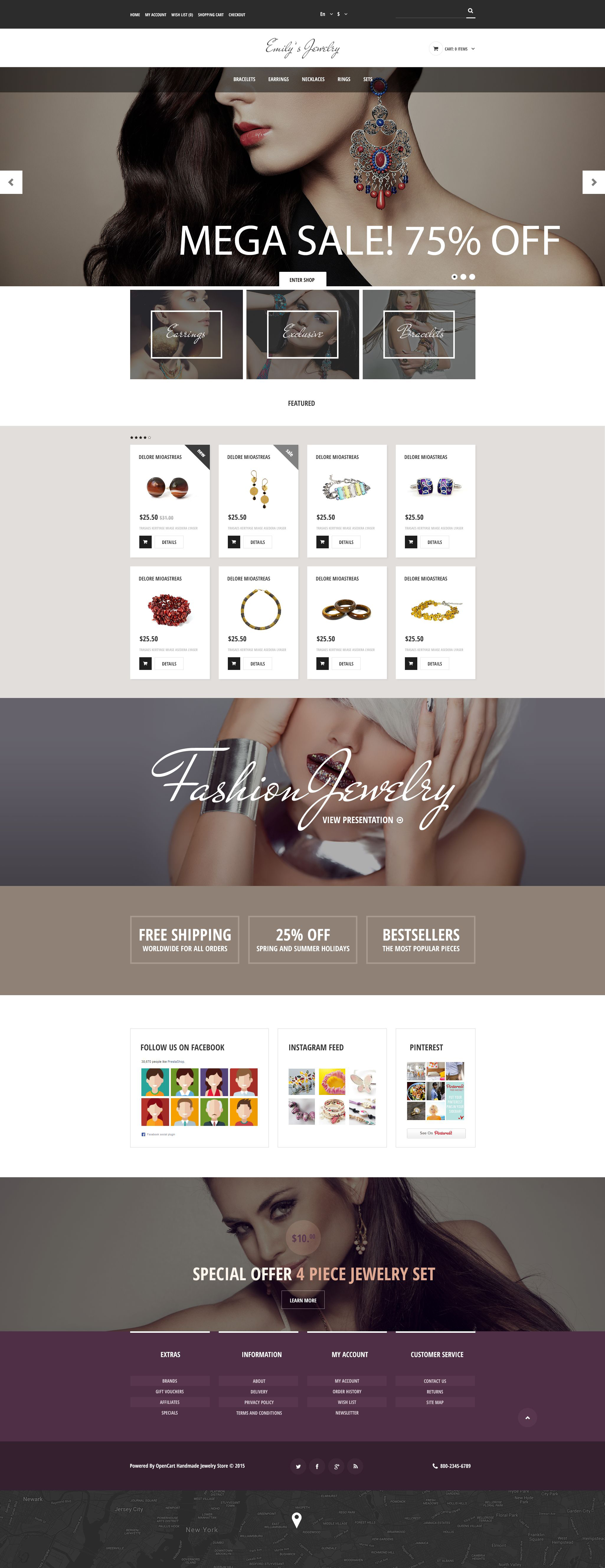 Handmade Jewelry OpenCart Template