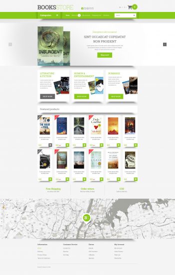 Online Literature Orders OpenCart Template