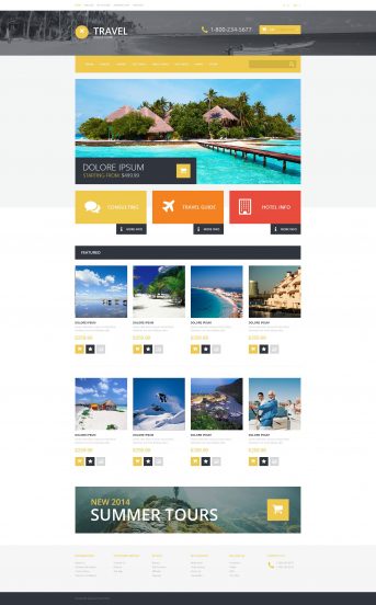 Travel Agency Template Responsive OpenCart Template