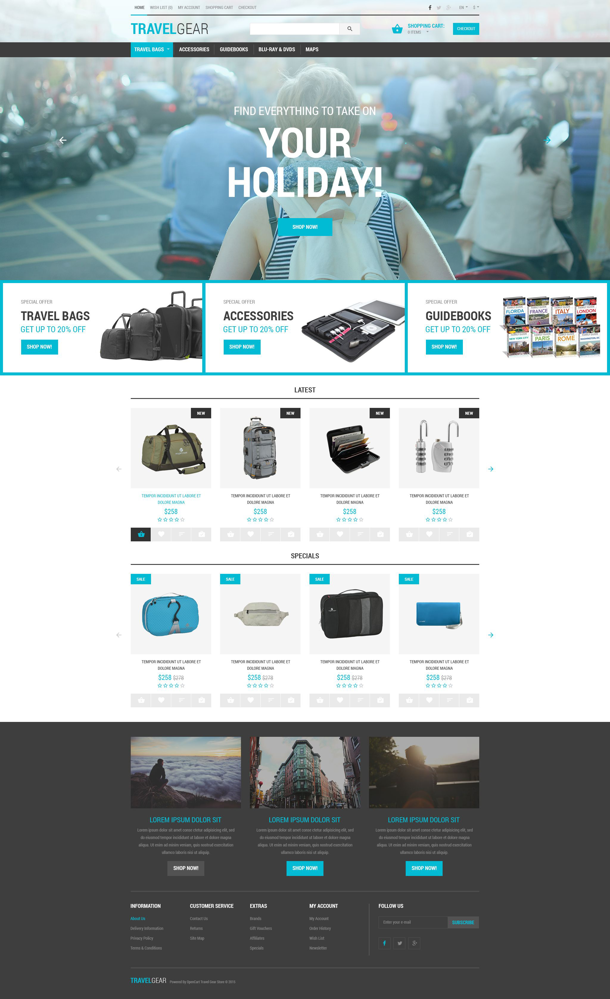 Journey Essentials Store OpenCart Template