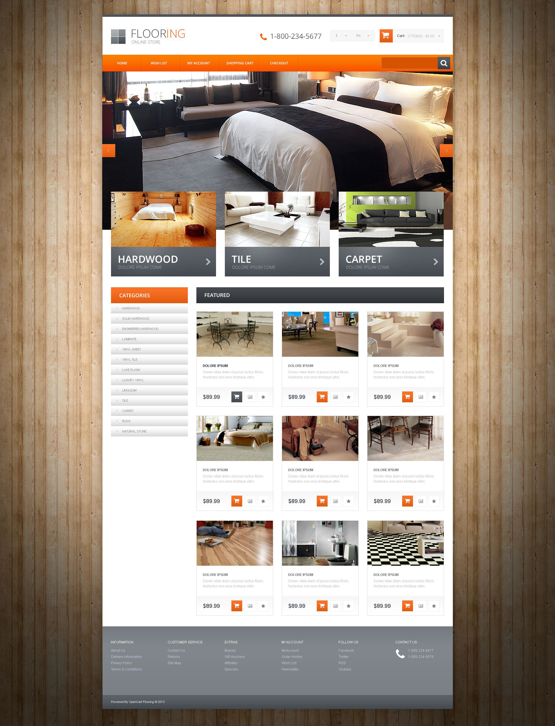 Flooring Template Responsive OpenCart Template