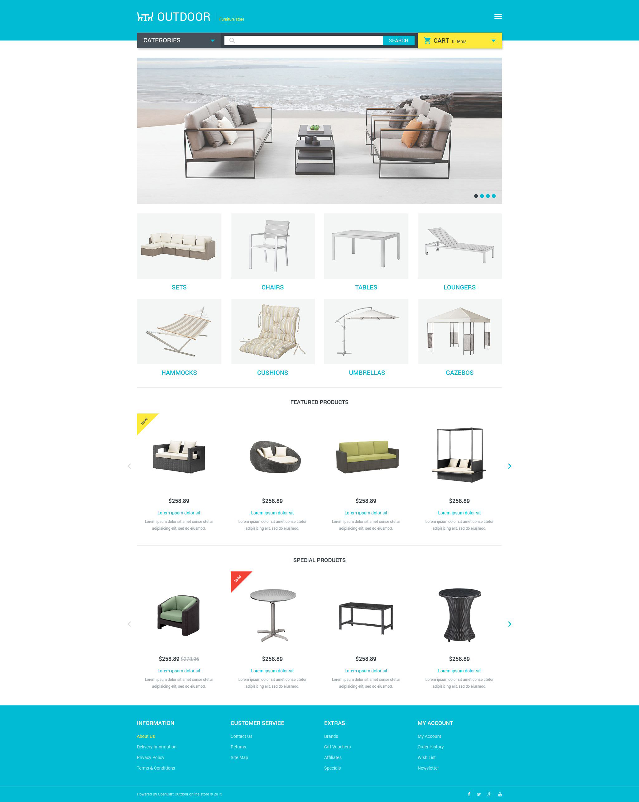 Furniture Template Responsive OpenCart Template