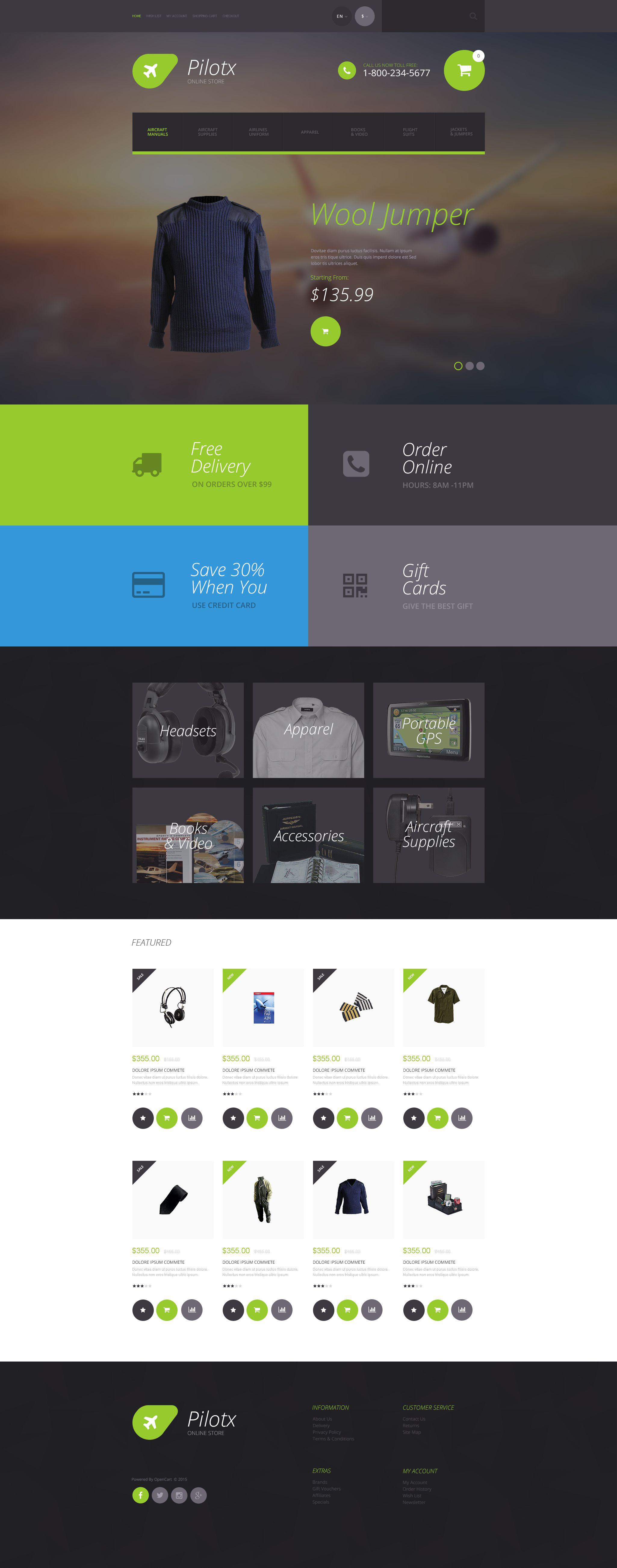 Pilotx OpenCart Template