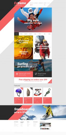 Sports Store OpenCart Template