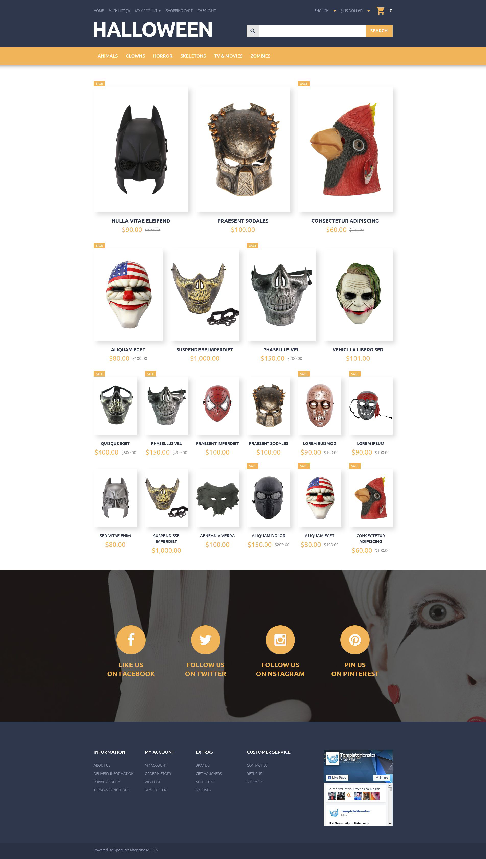 Halloween OpenCart Template