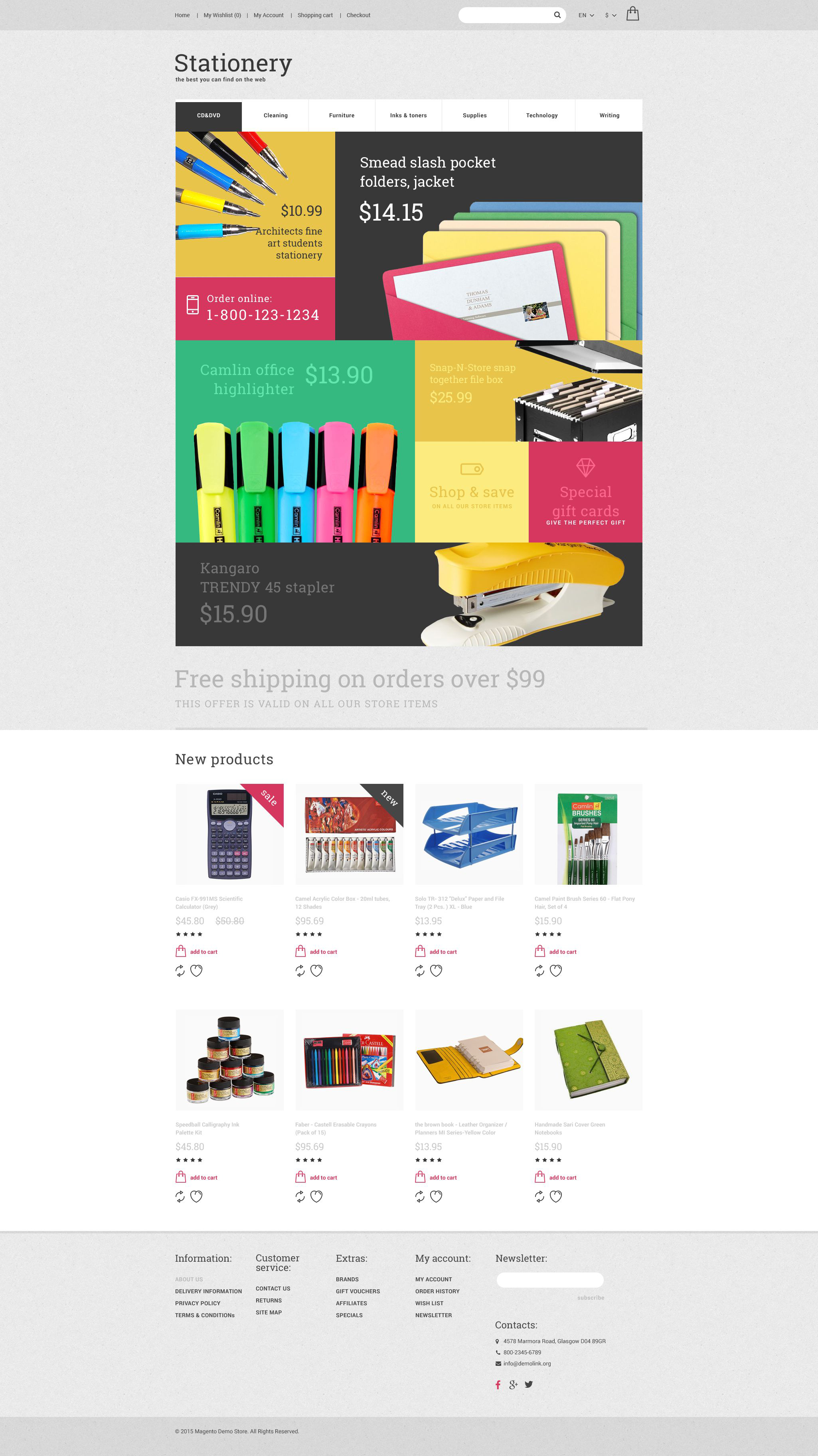 Stationery OpenCart Template