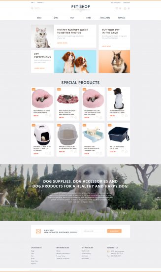 Pet Shop OpenCart Template