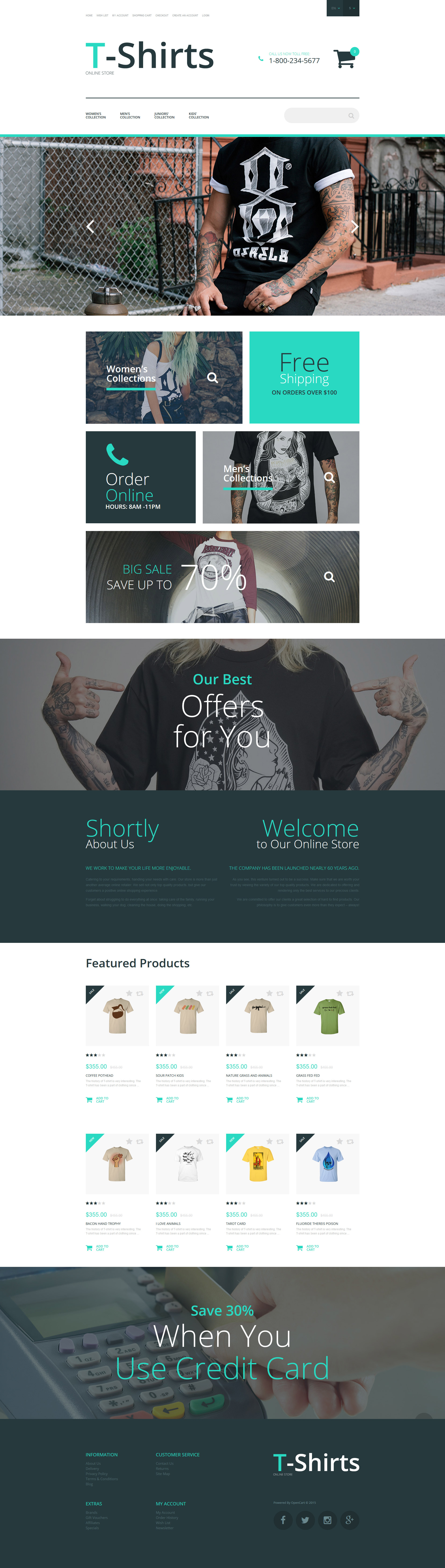 T-Shirt Stock OpenCart Template