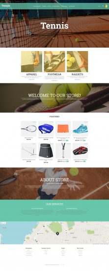 Tennis Template Responsive OpenCart Template