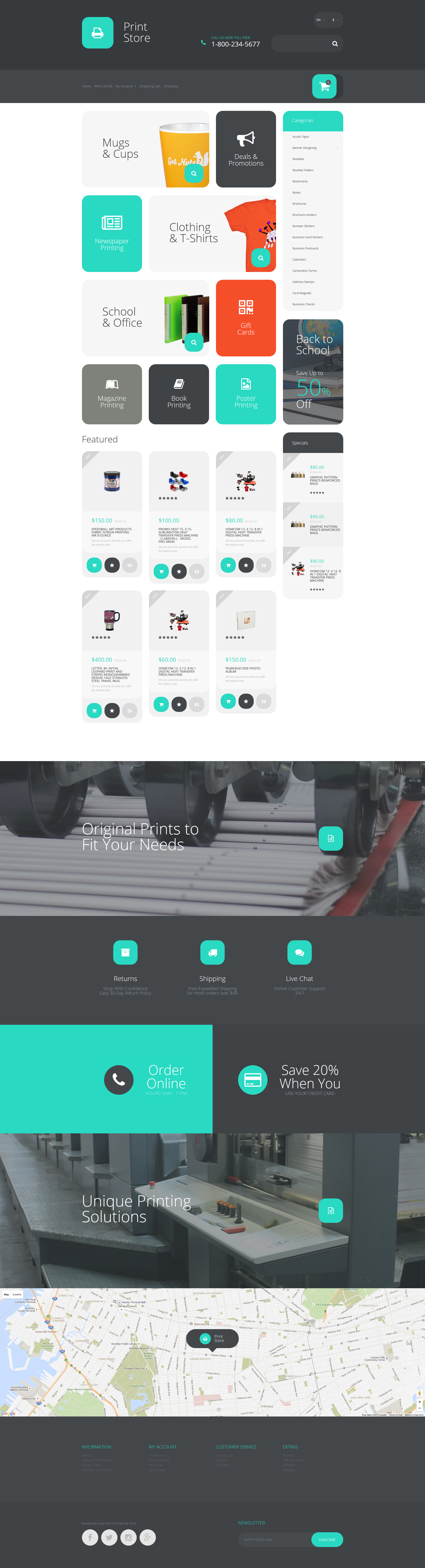 Printing Services OpenCart Template