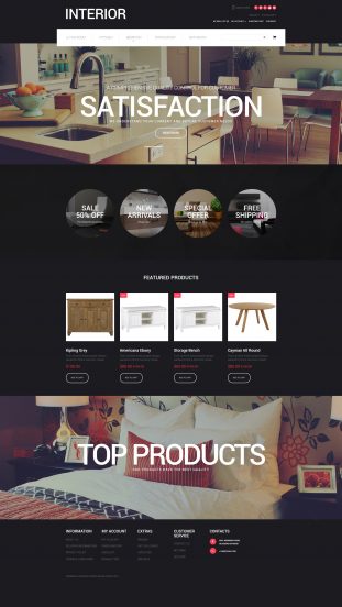 Interior Design Template Responsive OpenCart Template