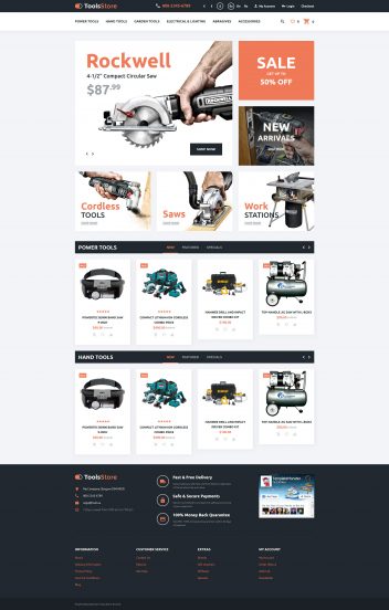 Tools Store OpenCart Template