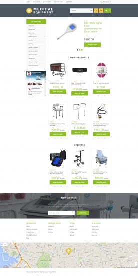 Medical Equipment OpenCart Template