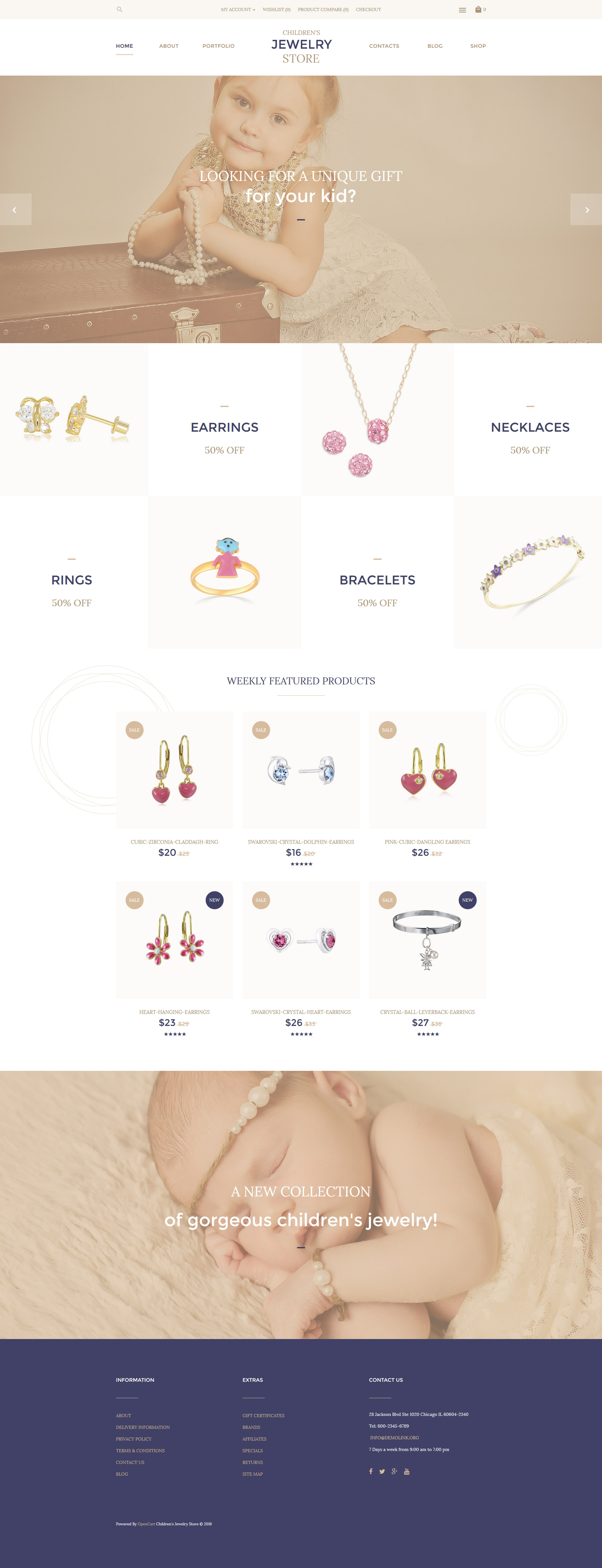 Children’s Jewelry Store OpenCart Template