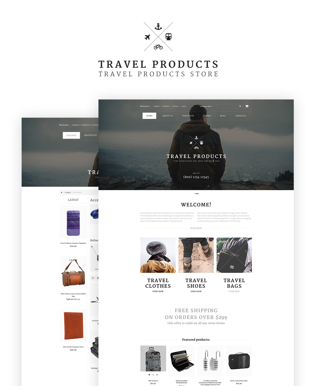 Travel Store Template Responsive OpenCart Template