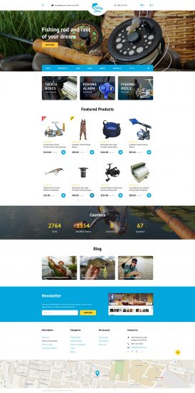 Fishing Store OpenCart Template