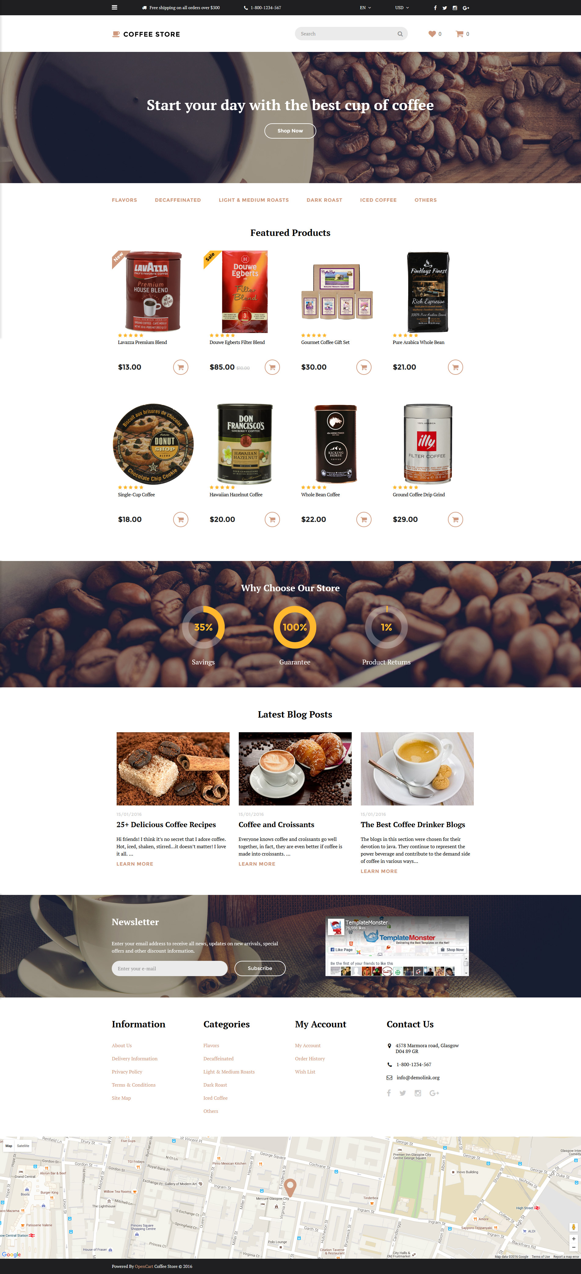 Coffee Store OpenCart Template