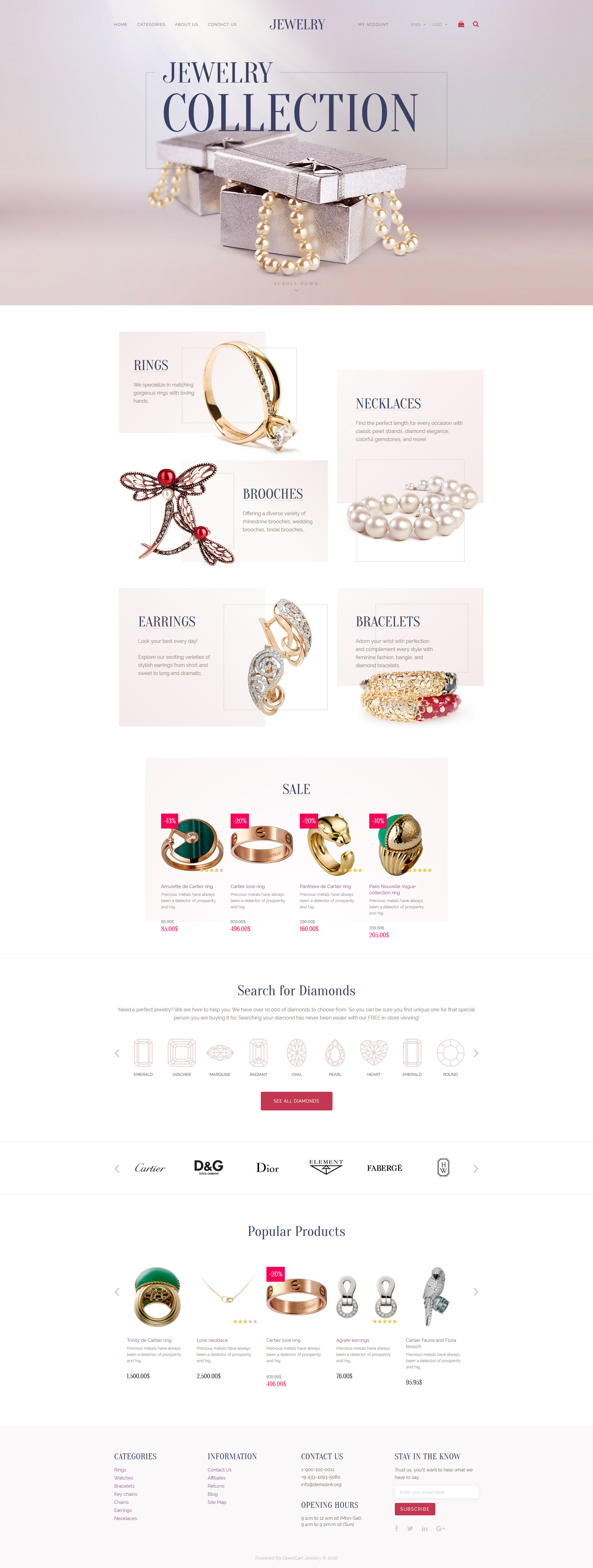 Jewelry Template Responsive OpenCart Template