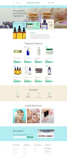 Organic Cosmetics OpenCart Template