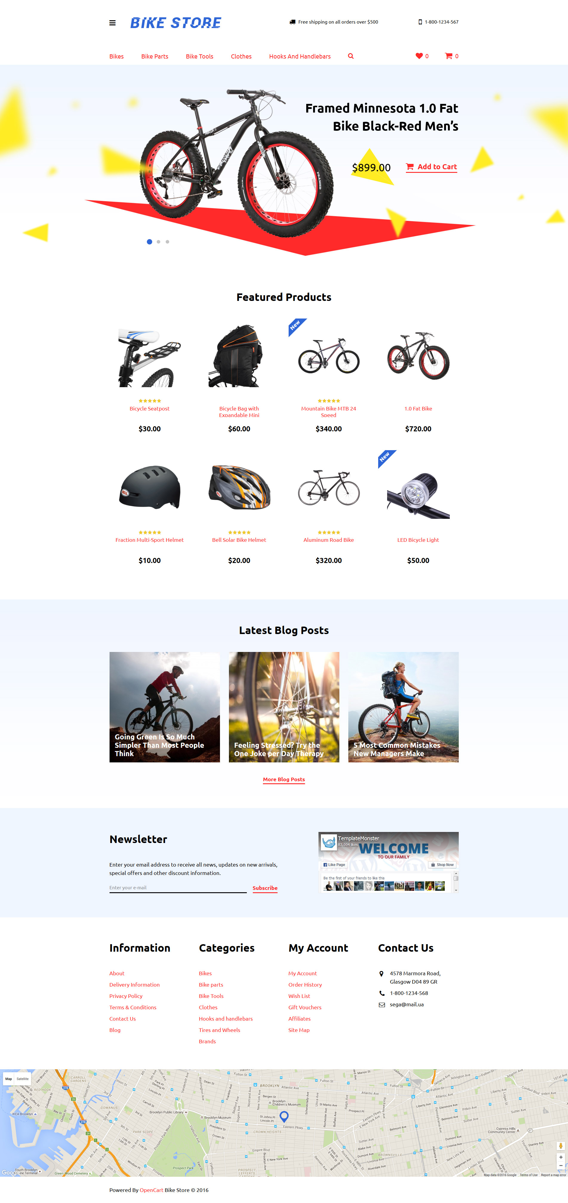 Cycling Template Responsive OpenCart Template