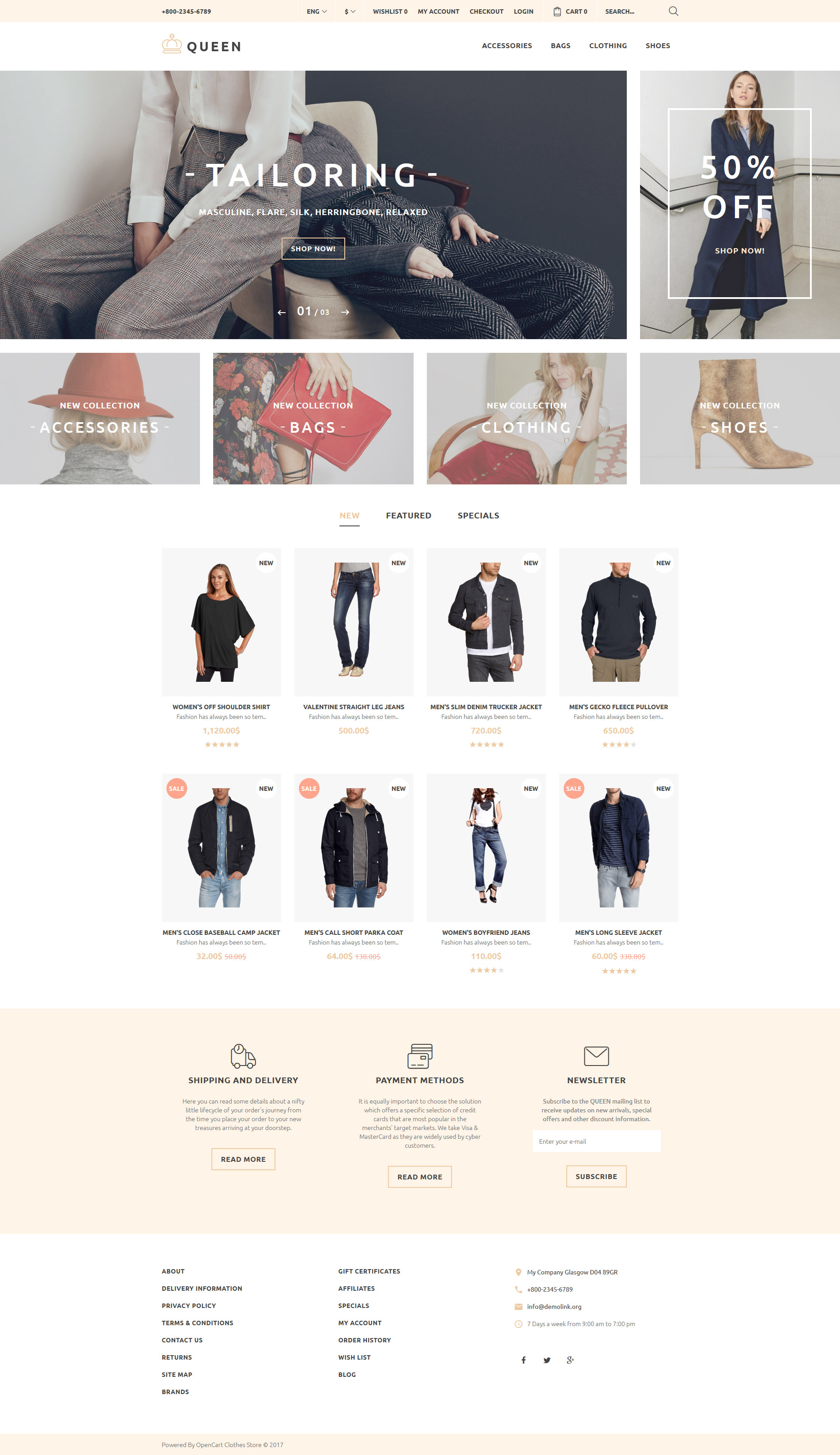 Queen – Fashion Store OpenCart Template