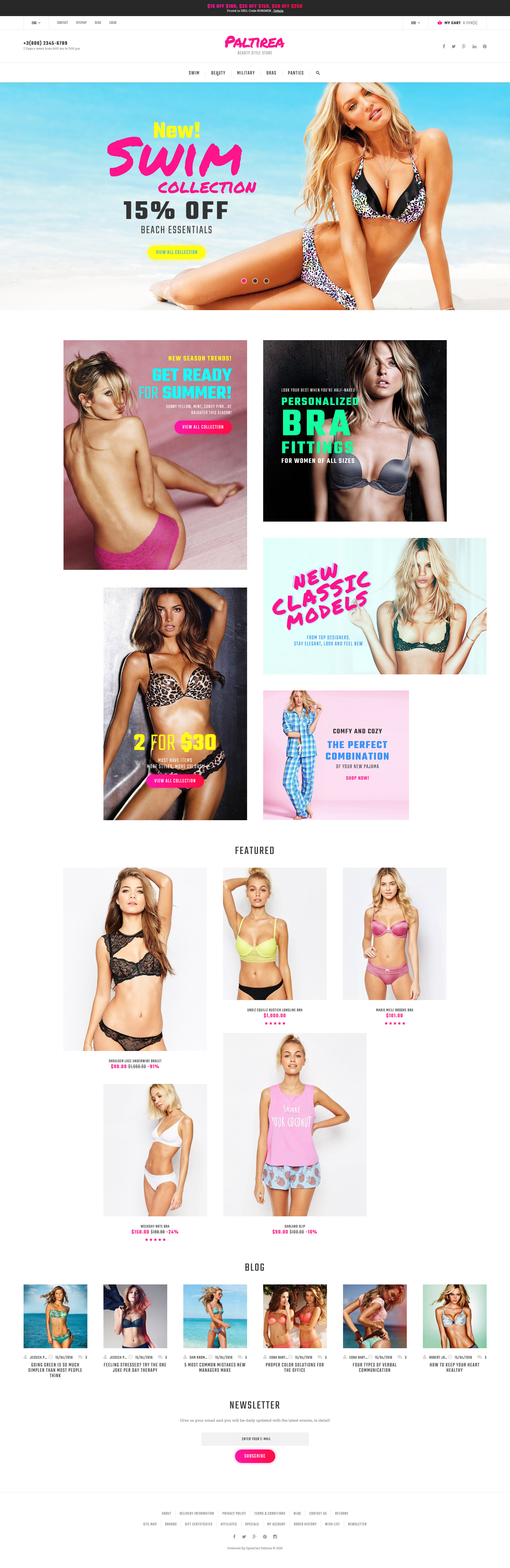 Paltirea – Lingerie Responsive OpenCart Template