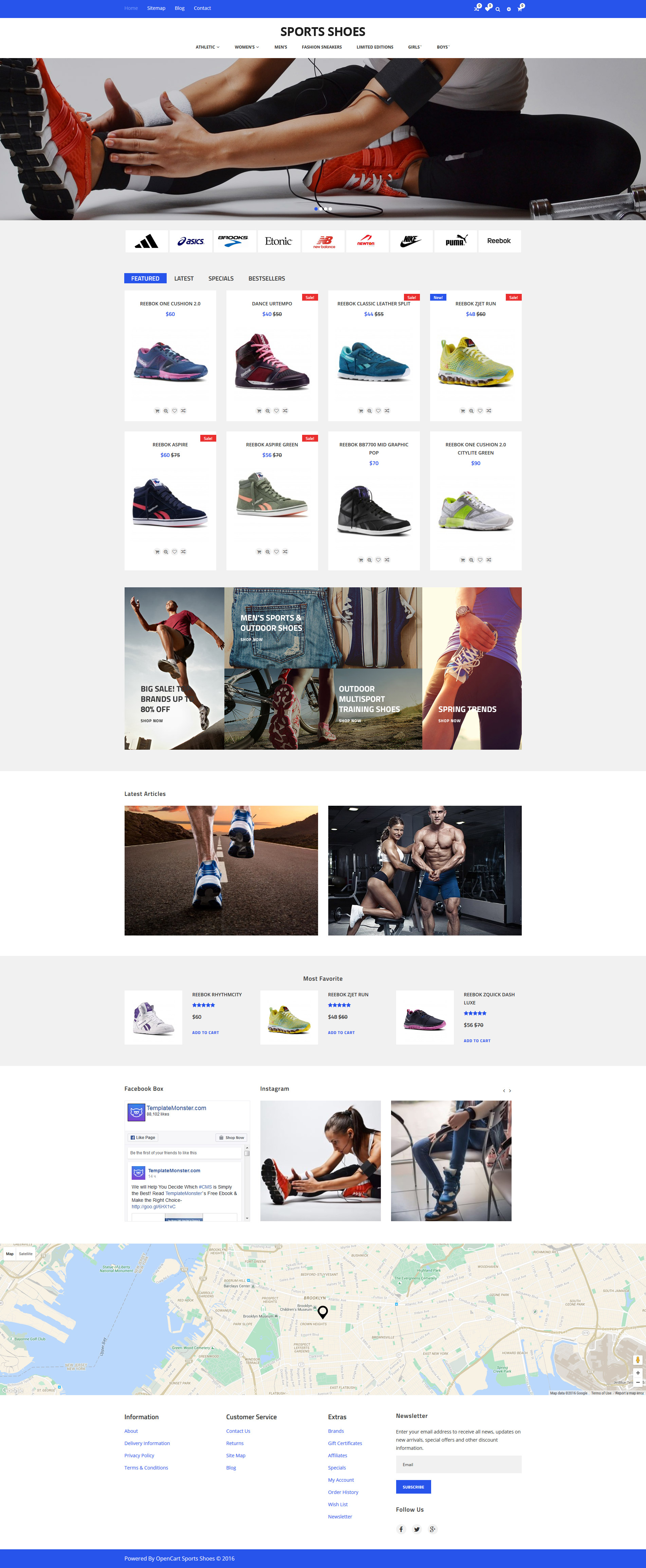 Sports Shoes OpenCart Template