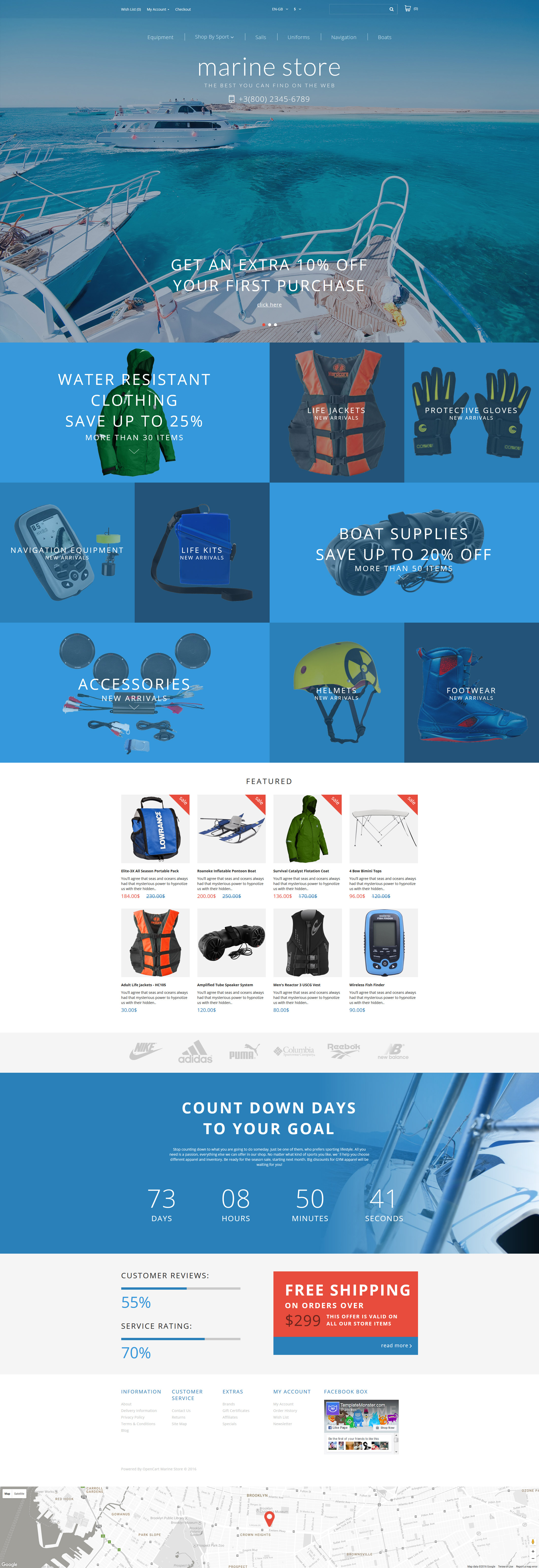 Marine Store OpenCart Template