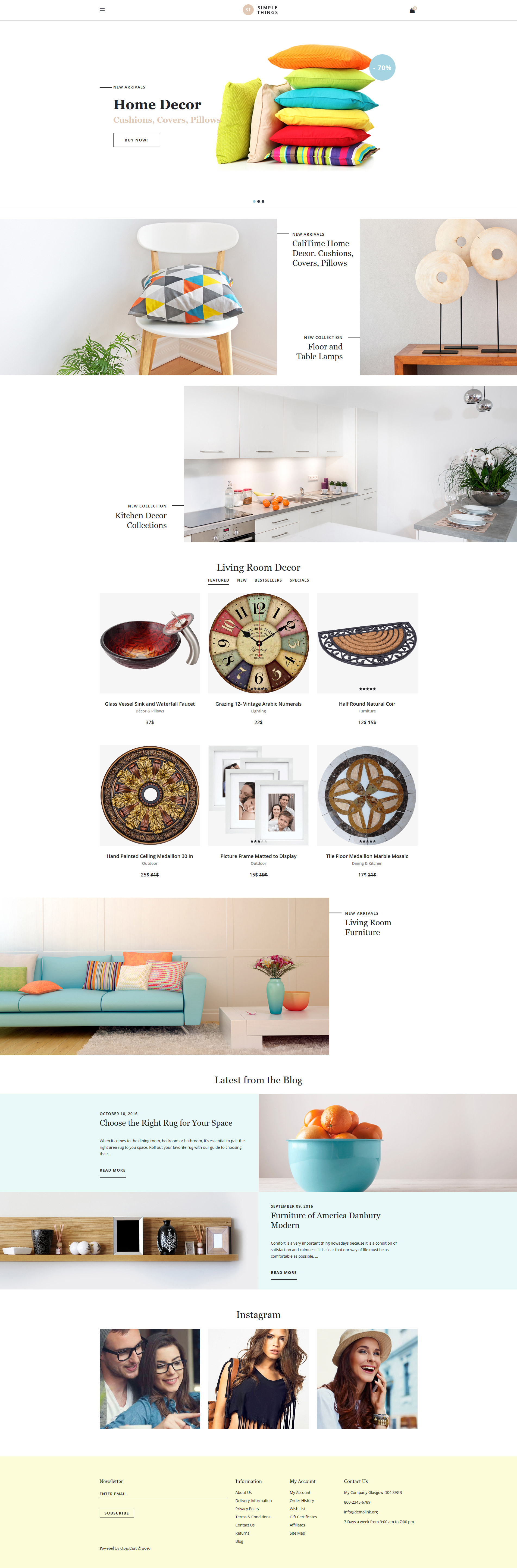 Home Decor Template Responsive OpenCart Template