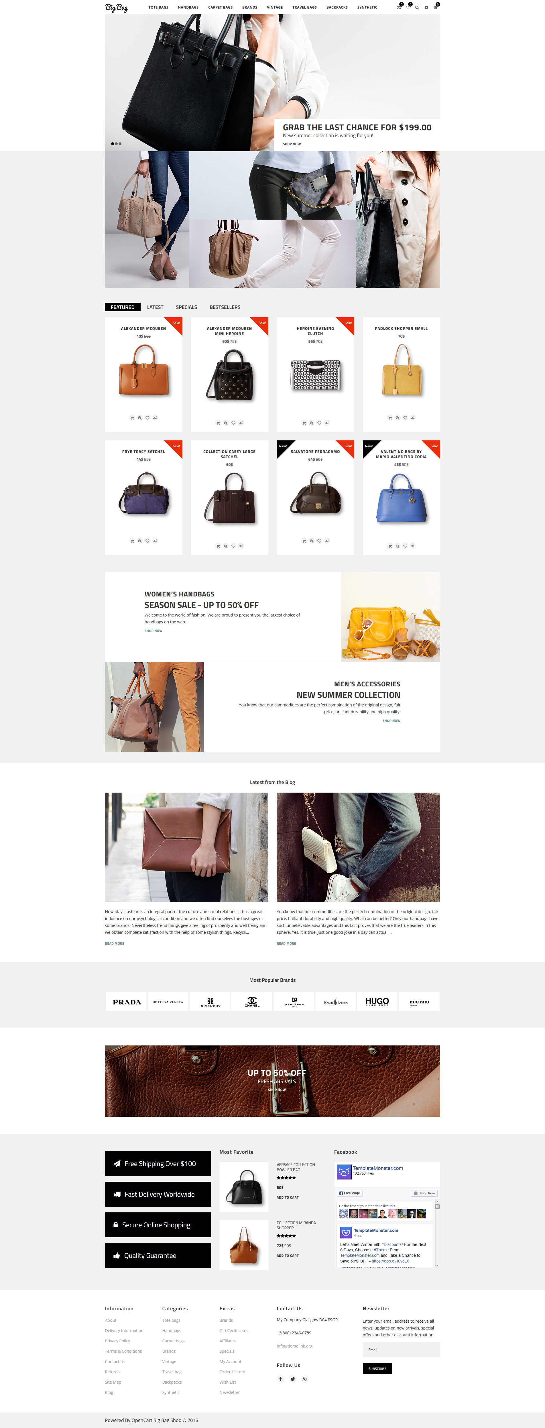 Big Bag – Handbag Store OpenCart Template