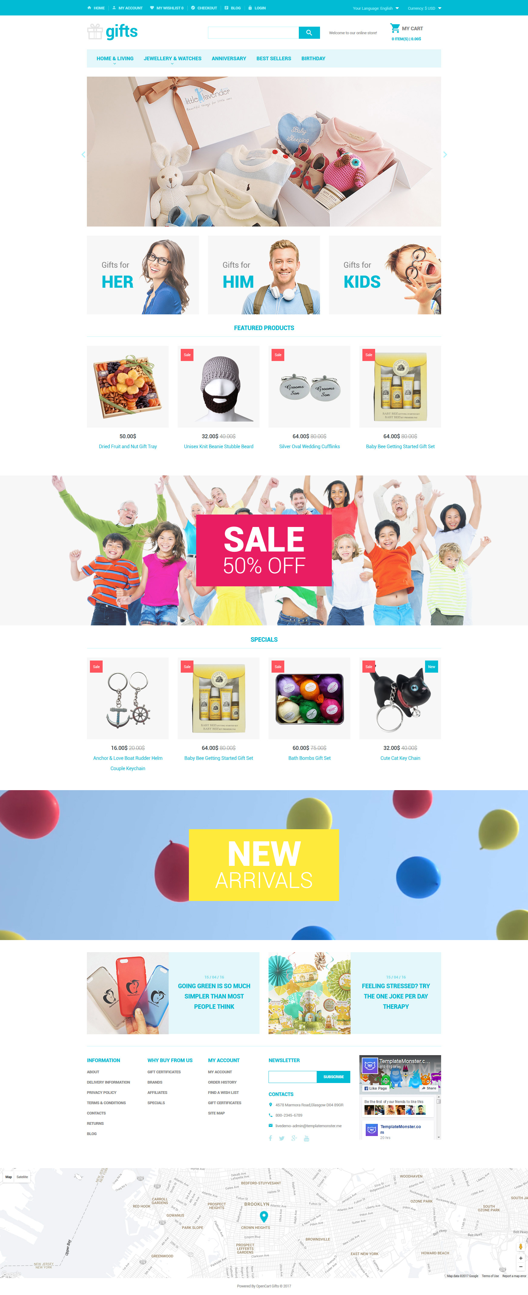 Gifts – Gift Store OpenCart Template