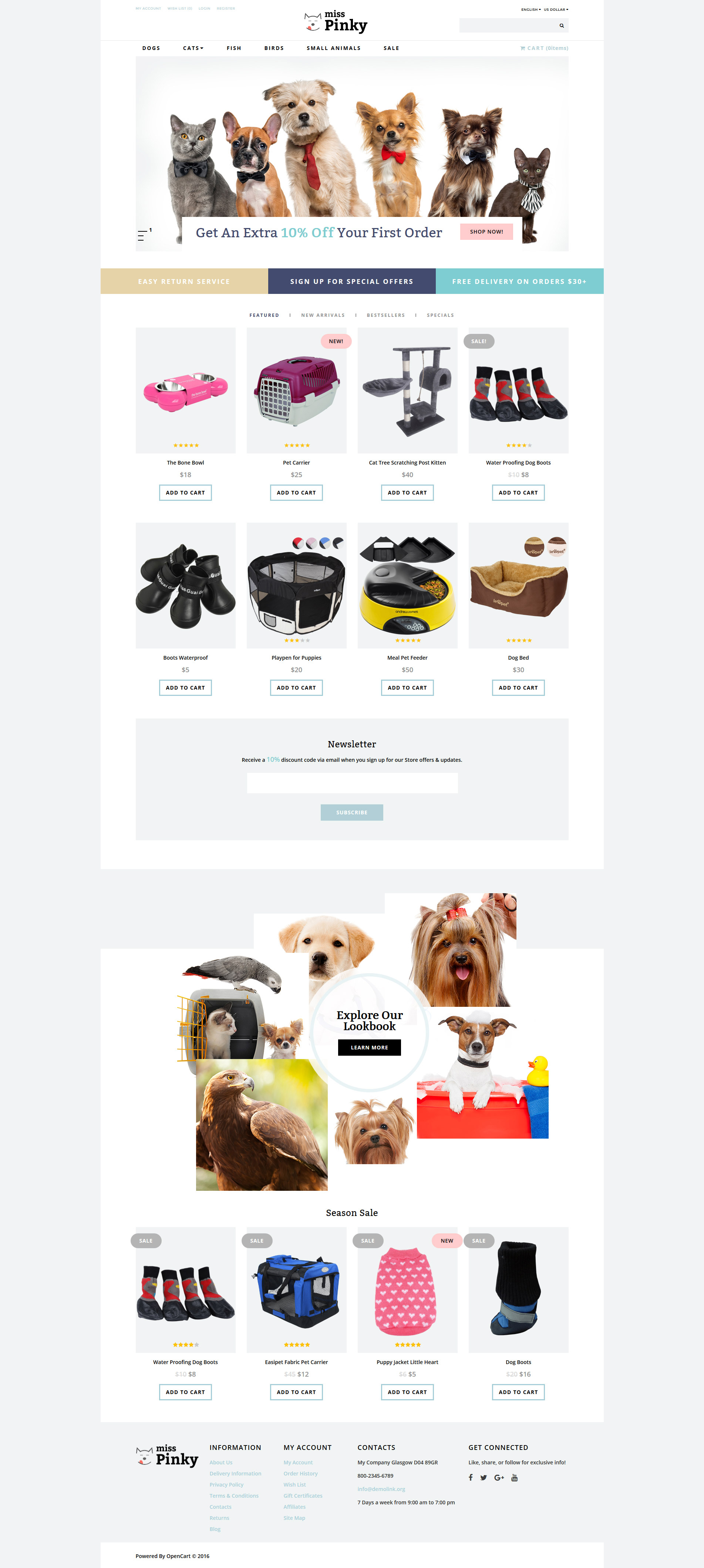 Miss Pinky – Animal & Pet OpenCart Template