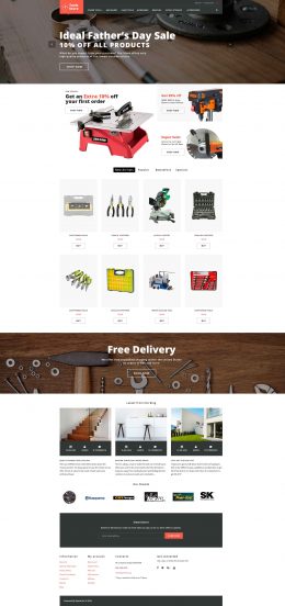 Tools Store - Building Tools & Handyman Supplies OpenCart Template