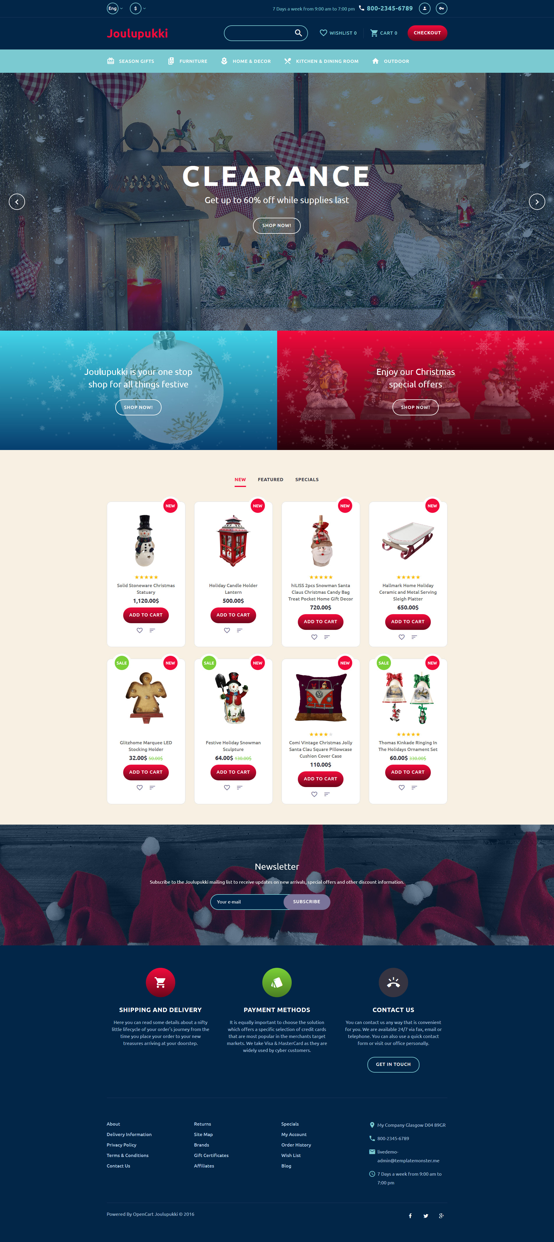 Christmas Template Responsive OpenCart Template