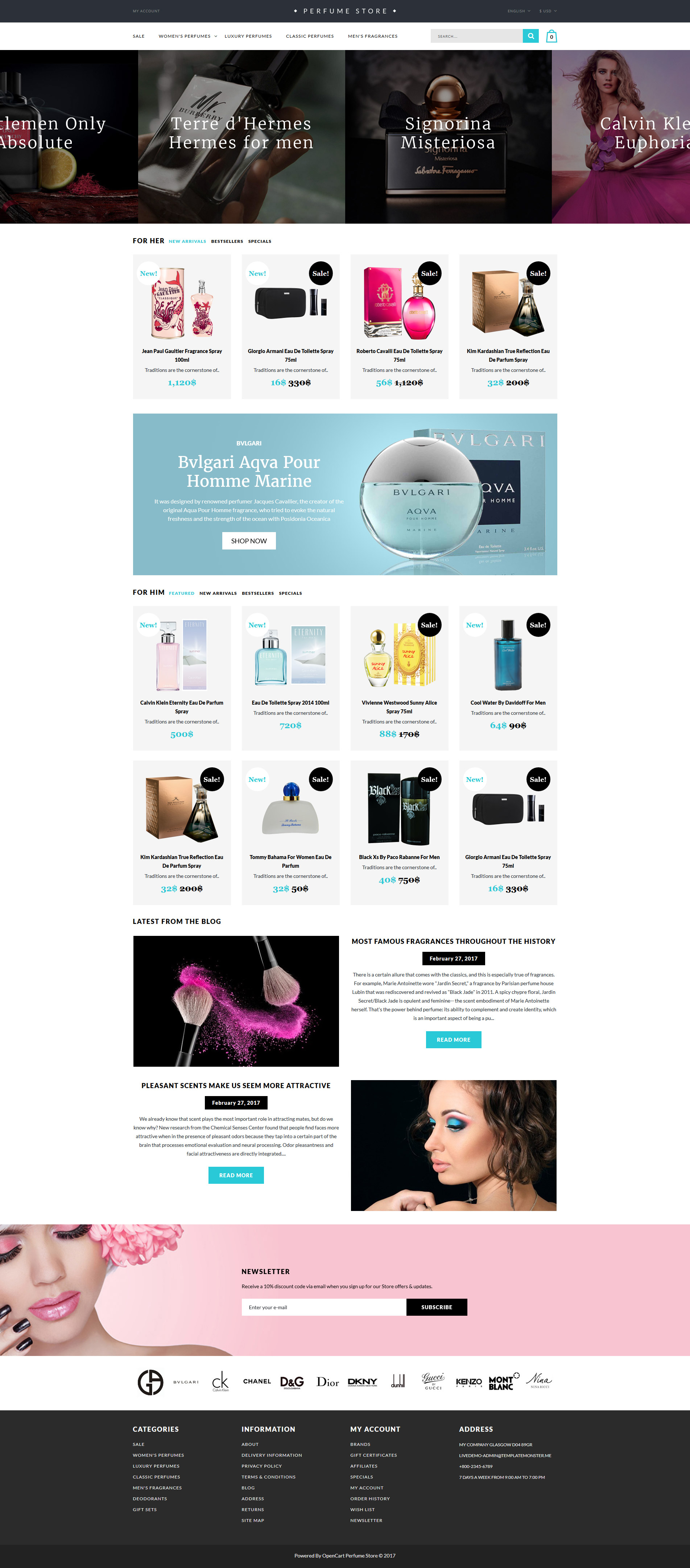 Cosmetics Store Template Responsive OpenCart Template