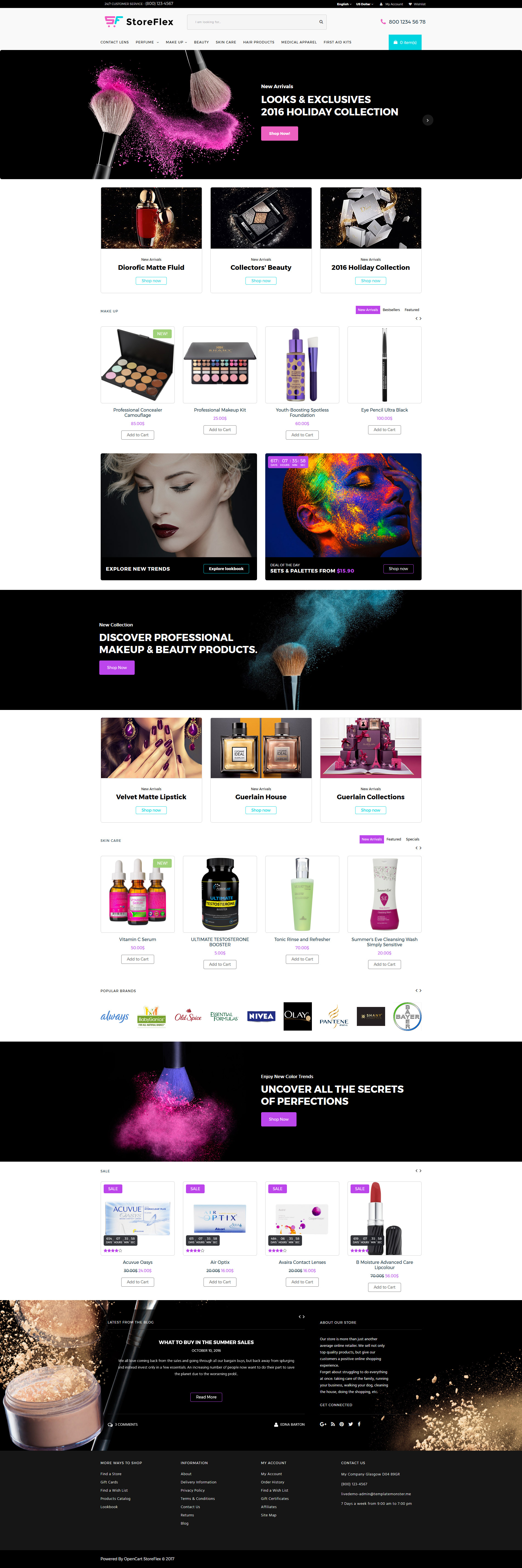 StoreFlex – Cosmetics Store Responsive OpenCart Template