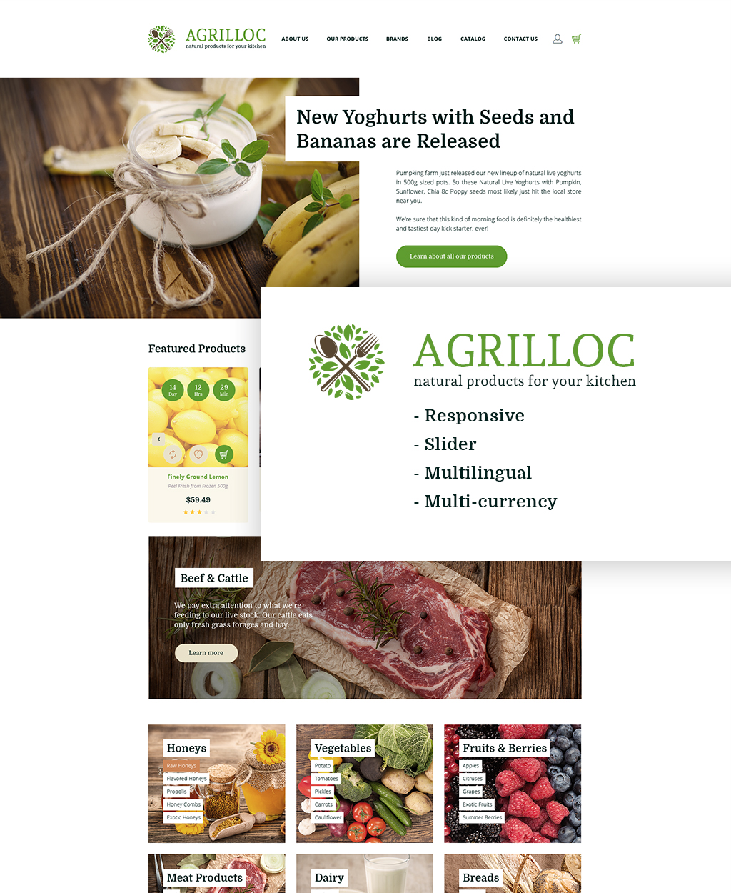 Agrilloc – Natural Products Store Responsive OpenCart Template