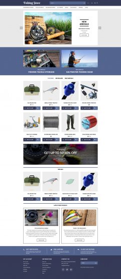 Fishing Template Responsive OpenCart Template