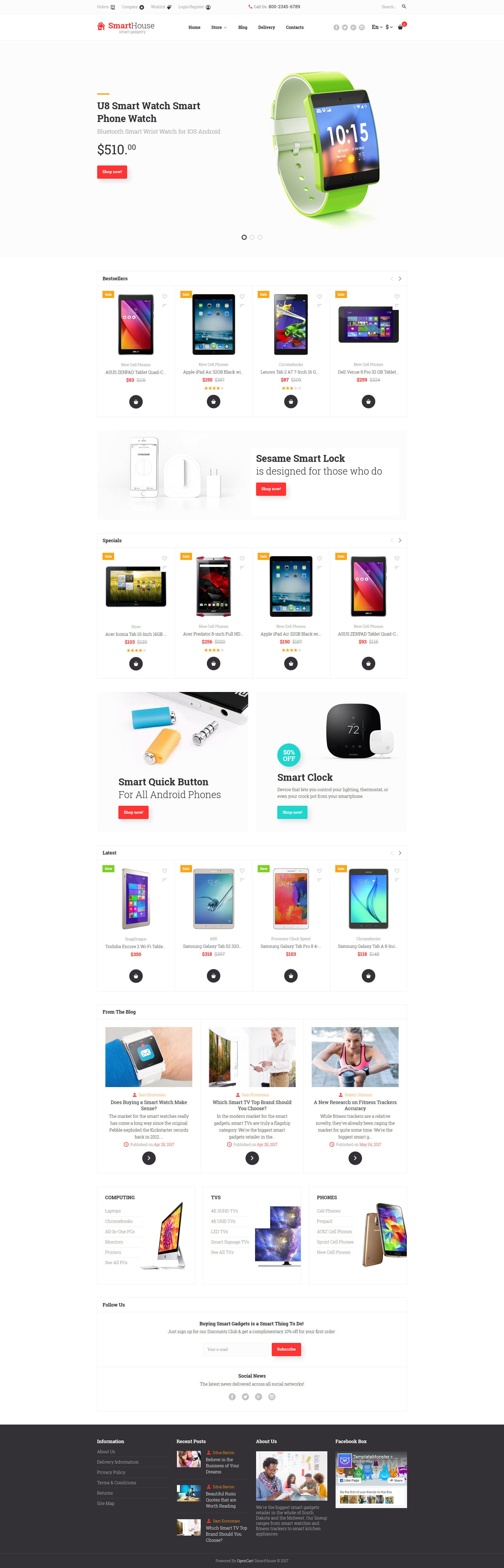 Electronics Store Template Responsive OpenCart Template