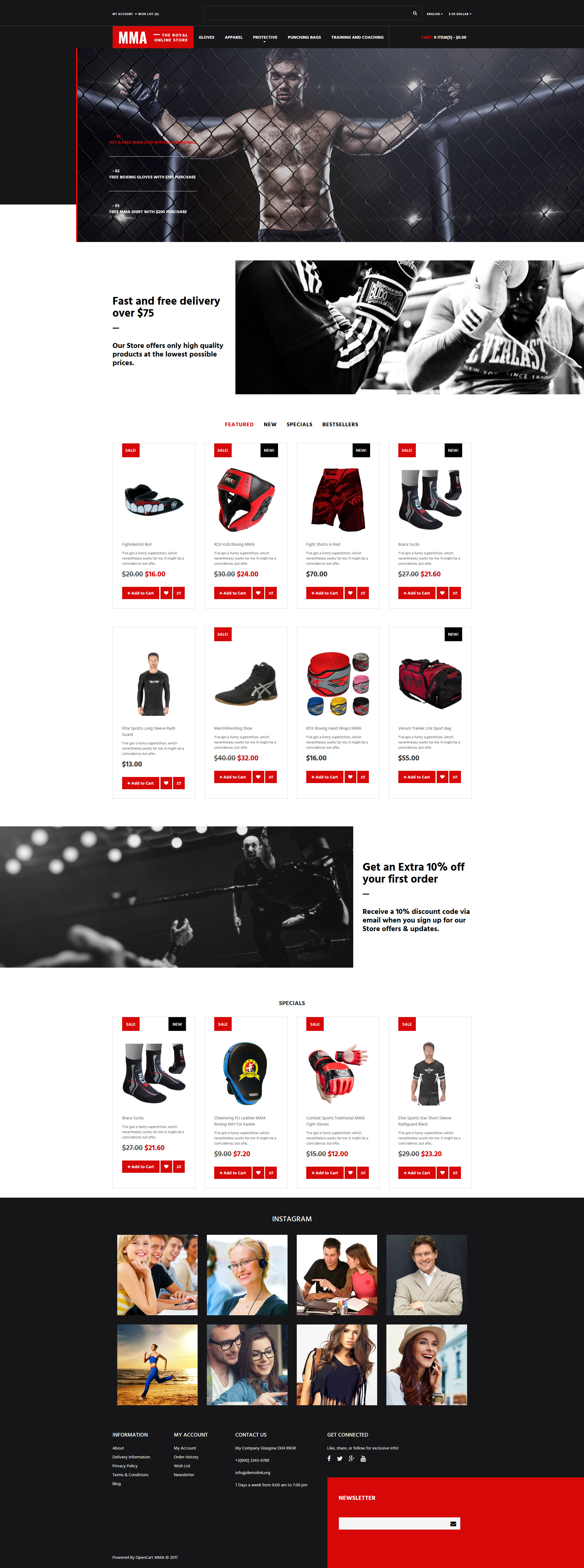 Sports Store Template Responsive OpenCart Template