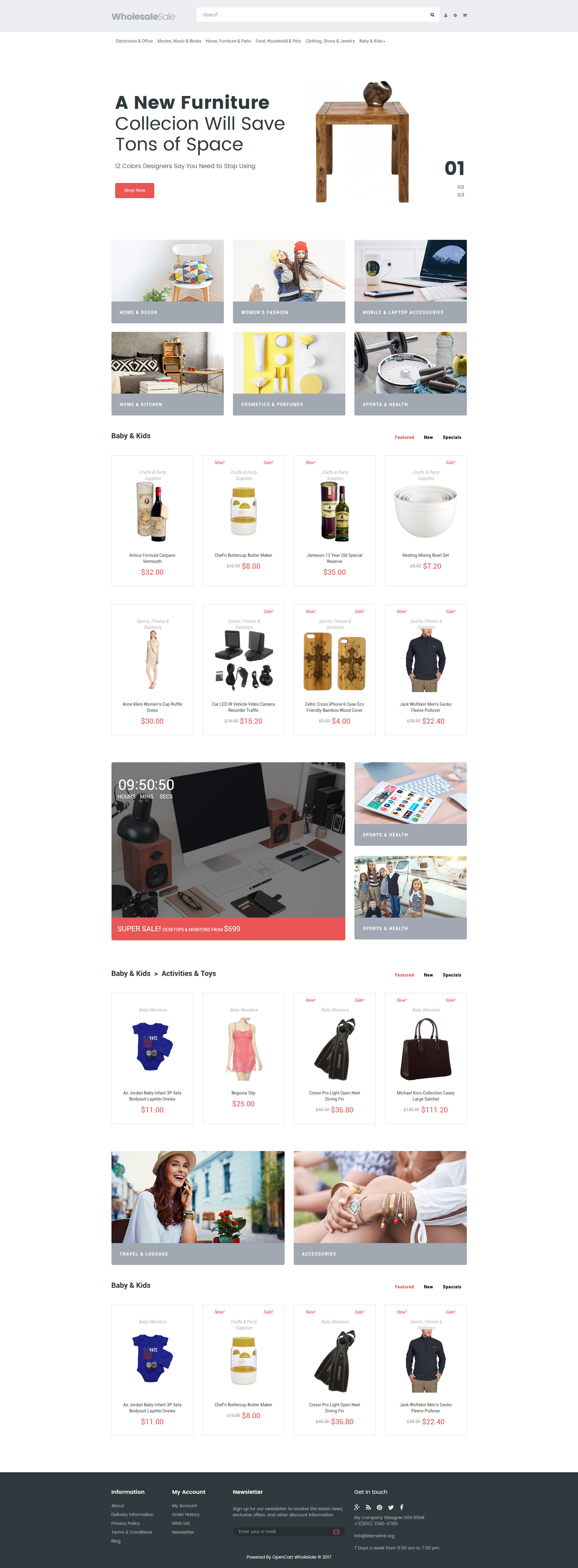 Wholesale Store Responsive OpenCart Template