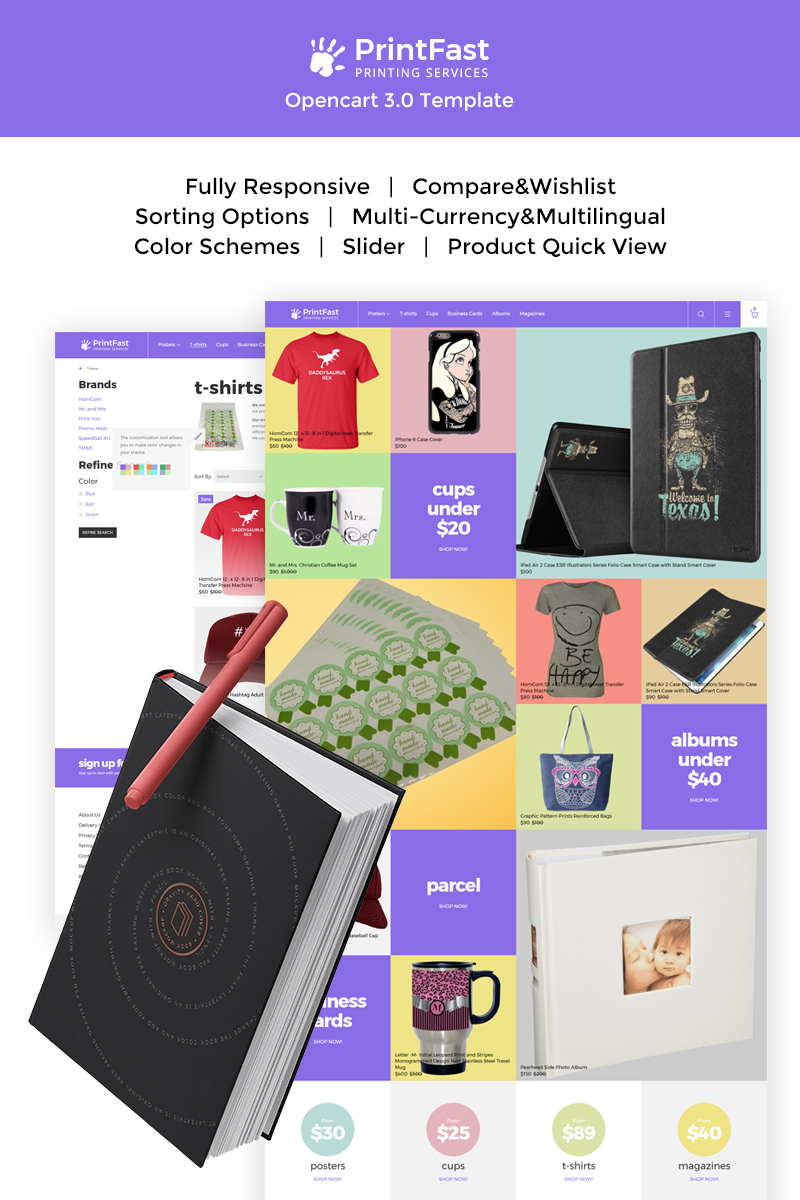 Print Fast – Simple Print Services OpenCart Template