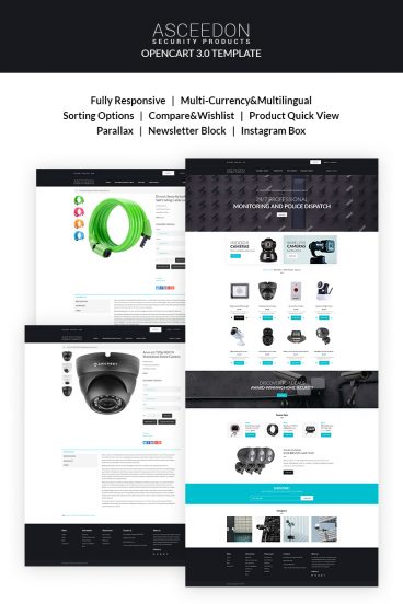 ASCEEDON - Security Products OpenCart Template