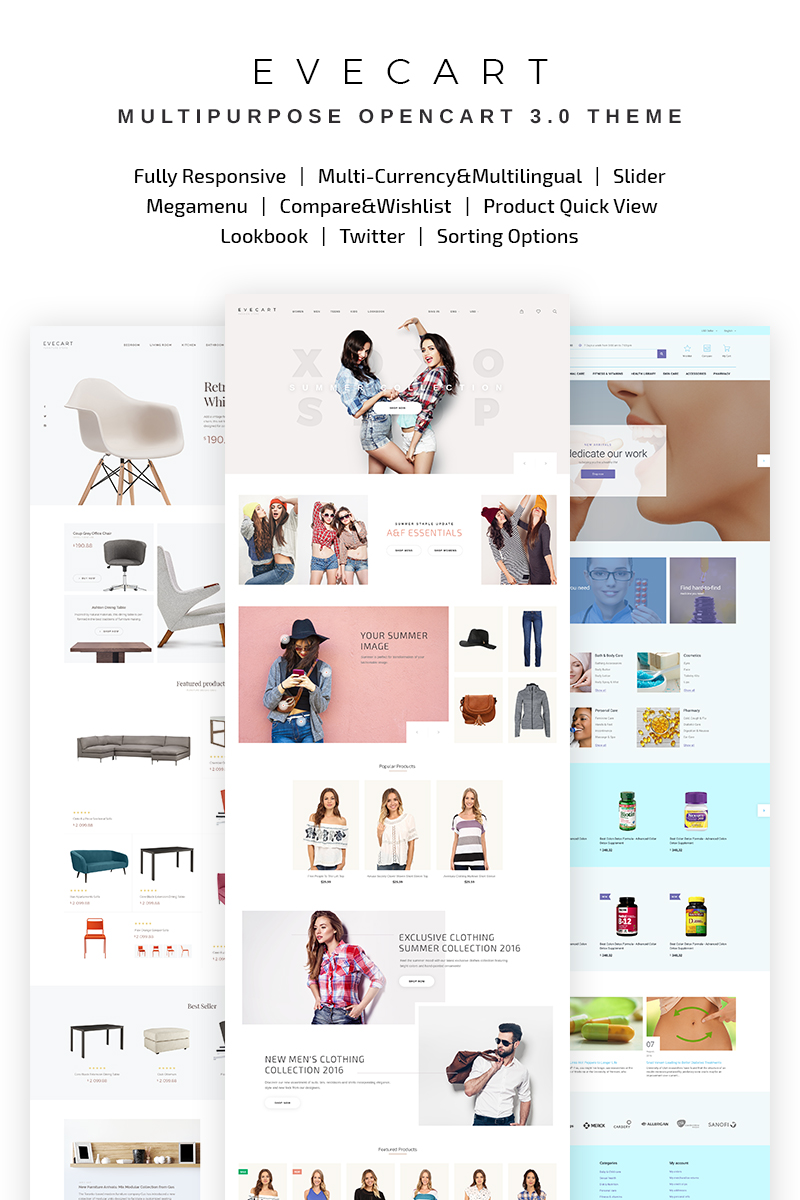 Evecart – Amazing Fashion Store OpenCart Template