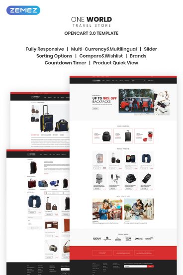 One World - Travel Store OpenCart Template