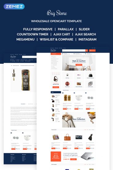 Big Store - Elegant Wholesale Online Shop OpenCart Template