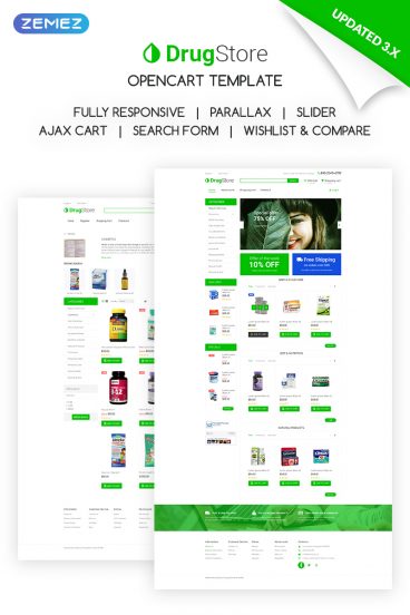 DrugStore - Medical, Pharmacy & Drug Store OpenCart Template