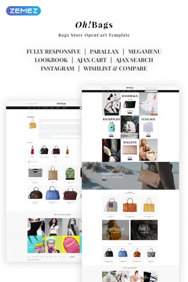 Oh! Bags - Fancy Bags Online Shop OpenCart Template