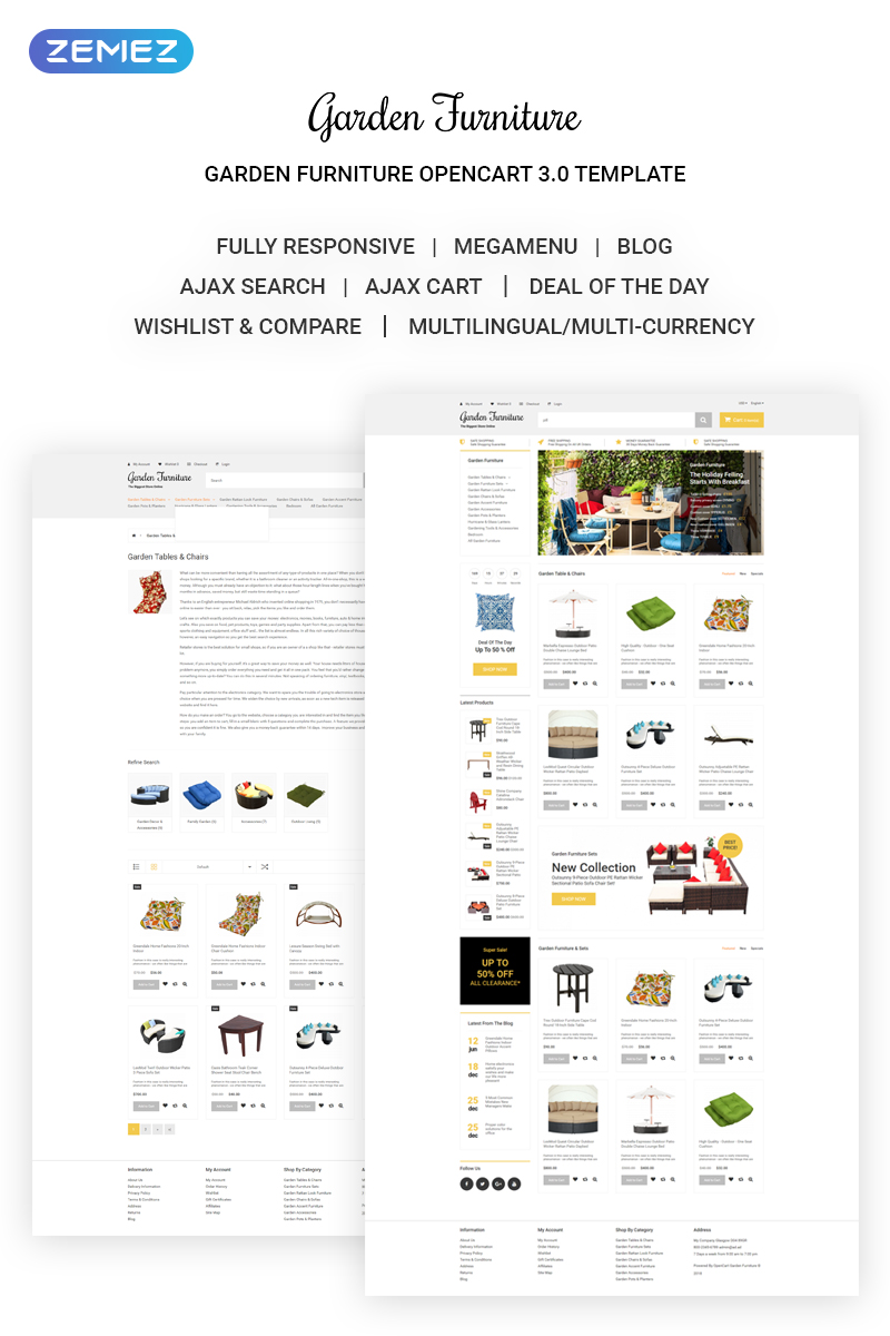 Garden Furniture – Garden & Office Furniture OpenCart Template
